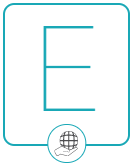 The letter E