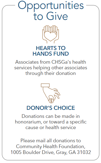 Information on how to donate to CHF